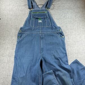 Liberty Overalls Blue Denim Cotton Bib Overalls Workwear 40W 30I